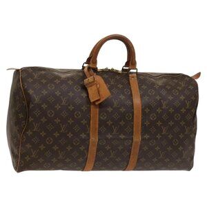 LOUIS VUITTON Monogram Keepall 55 Boston Bag